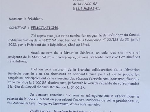 [:fr]SNCC: Félicitations au PCA Umba Lungange![:]