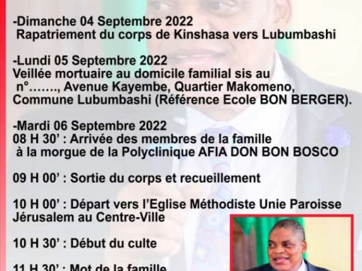 [:fr]Sncc :Funérailles de feu Onokoko kikomba : le programme (1)[:]